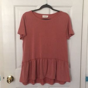 Lavender Fields Mauve Peplum Top